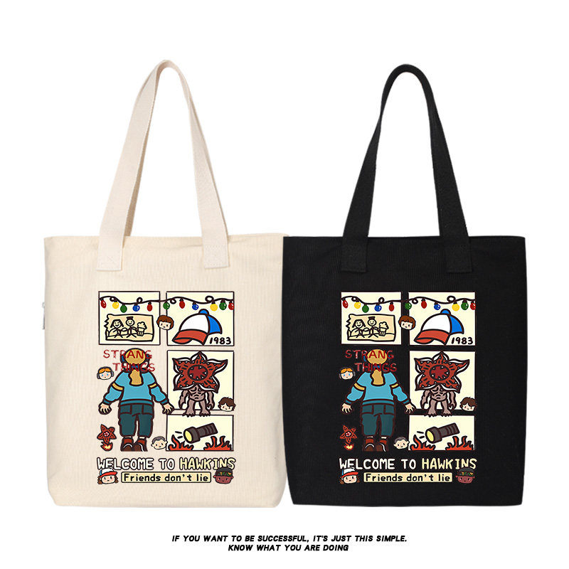 怪奇物语周边 美剧Stranger Things 高颜值补习包 手提袋 手拎包,箱包皮具/热销女包/男包,时尚帆布包,淘宝优惠券,粉丝福利购,淘宝优惠卷