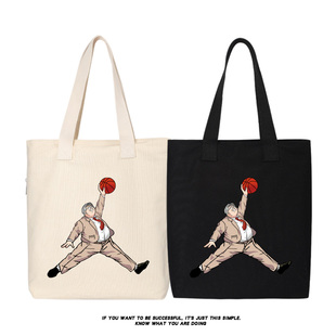 秀洛飞人安西教练灌篮高手帆布包单肩斜挎手提包购物袋托特包书包