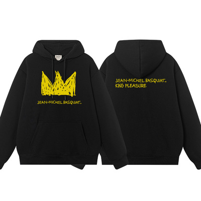 秀洛情侣装Basquiat印花帽衫 宽松休闲连帽衫秋冬连帽卫衣男衣服