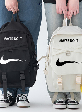 秀洛maybe do it双肩背包恶搞有情绪懒人初中小学生双肩包书包