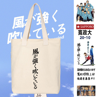 秀洛强风吹拂单肩包斜挎帆布包手提拼色日系藏原走清濑灰二周边