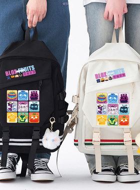 blox fruits游戏周边水果盒子双肩包恶魔双肩背包书包大容量书包