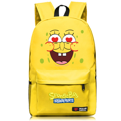 秀洛小学生初中可爱学生双肩背包卡通书包大容量双肩包海绵宝宝