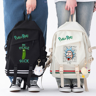 秀洛Rick Morty瑞克和莫蒂联名双肩包双肩背包卡通动漫书包男 and