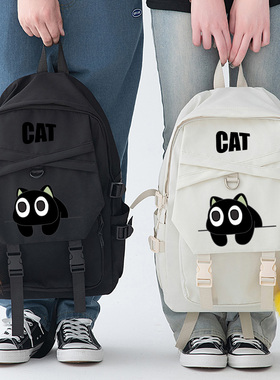 秀洛CAT黑猫小学生轻便减负双肩包大容量旅游双肩背包休闲书包男