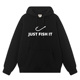 秀洛just fish it钓鱼人钓鱼佬台钓路亚溪流海钓卫衣男连帽上衣服