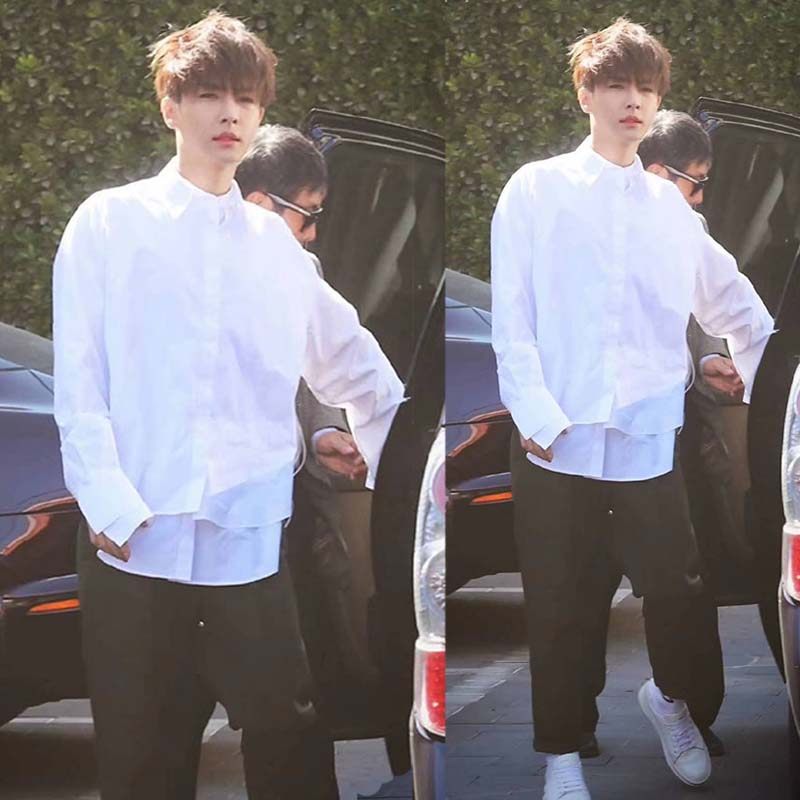 任嘉伦明星同款白色衬衫长袖休闲宽松上衣女2023秋季新款潮