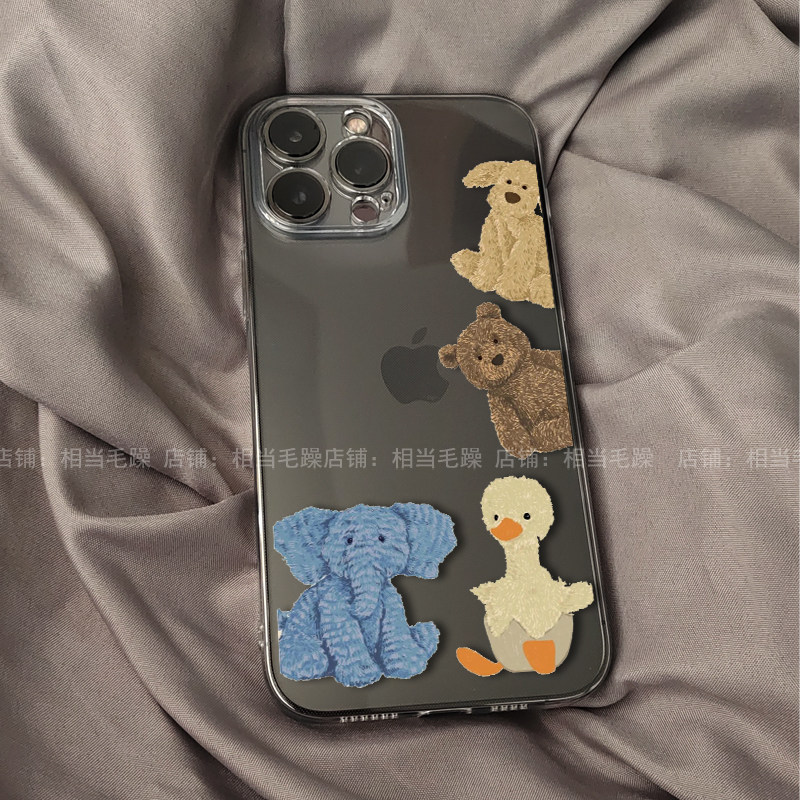 可爱动物卡通iPhone XS手机壳13promax苹果11/12/8/6splus防摔女