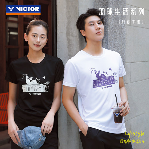 胜利威克多羽毛球服透气短袖T恤