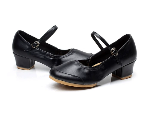 Летние туфли, красная обувь, современные танцующие сандалии, мягкая подошва, из натуральной кожи