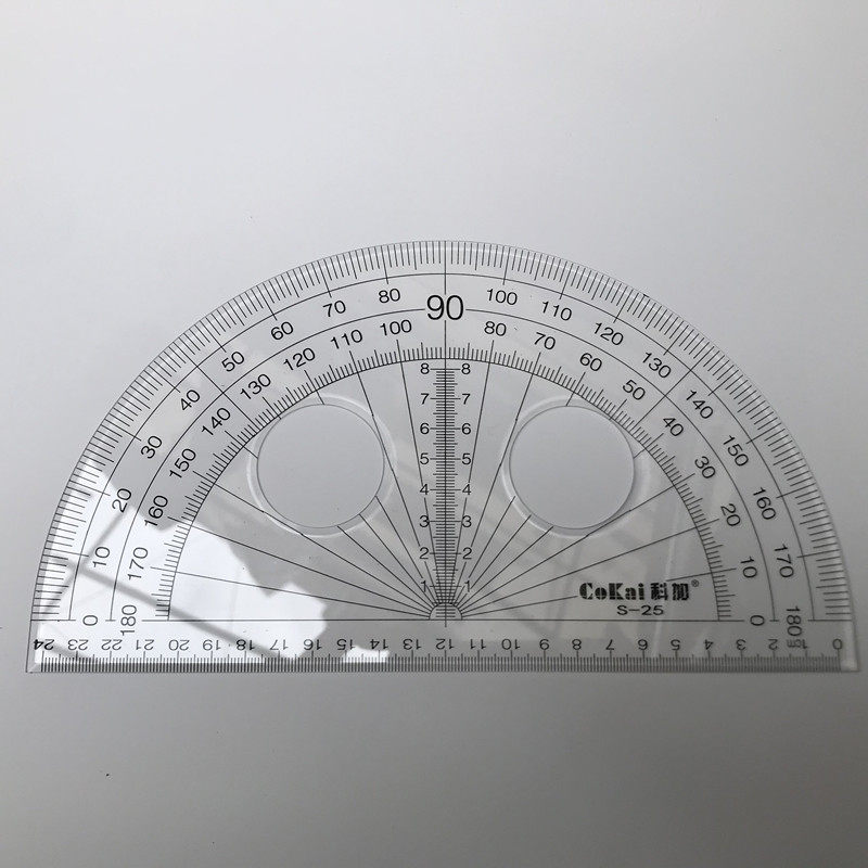 大号透明量角器学生大刻度半圆