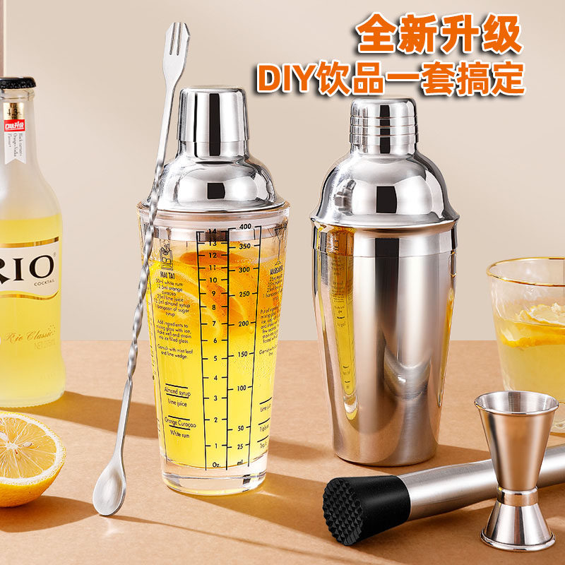 不锈钢暴打柠檬雪克杯一套奶茶店专用加厚柠檬茶制作工具手摇杯
