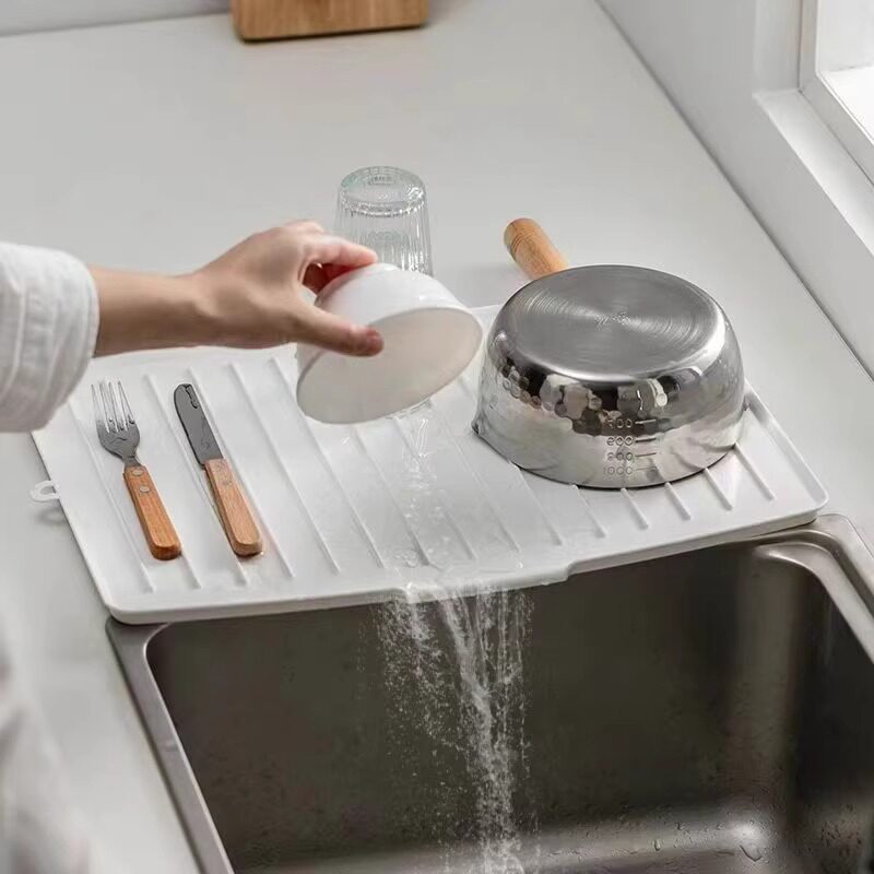 日式加厚塑料厨房家用放碗碟盘子餐具沥水收纳篮水槽边滴水晾碗架