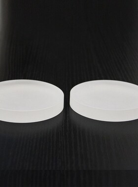 9玻璃水晶磨砂圆饼圆柱体家居桌面摆件饰品底座摄影道具