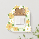 开关贴插座装 饰边框套可爱卡通熊猫防水开关保护套遮丑灯立体墙贴