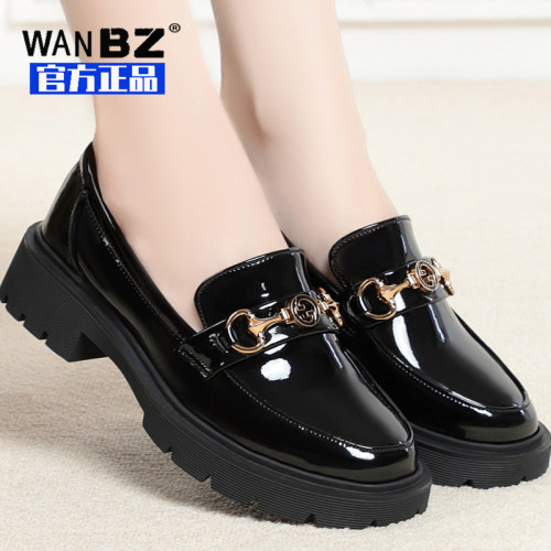 2026年乐福鞋女粗跟皮鞋英伦