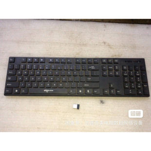 黑色键盘 aigo爱国者WQ7618无线键盘 适合家庭办公 GeFeng