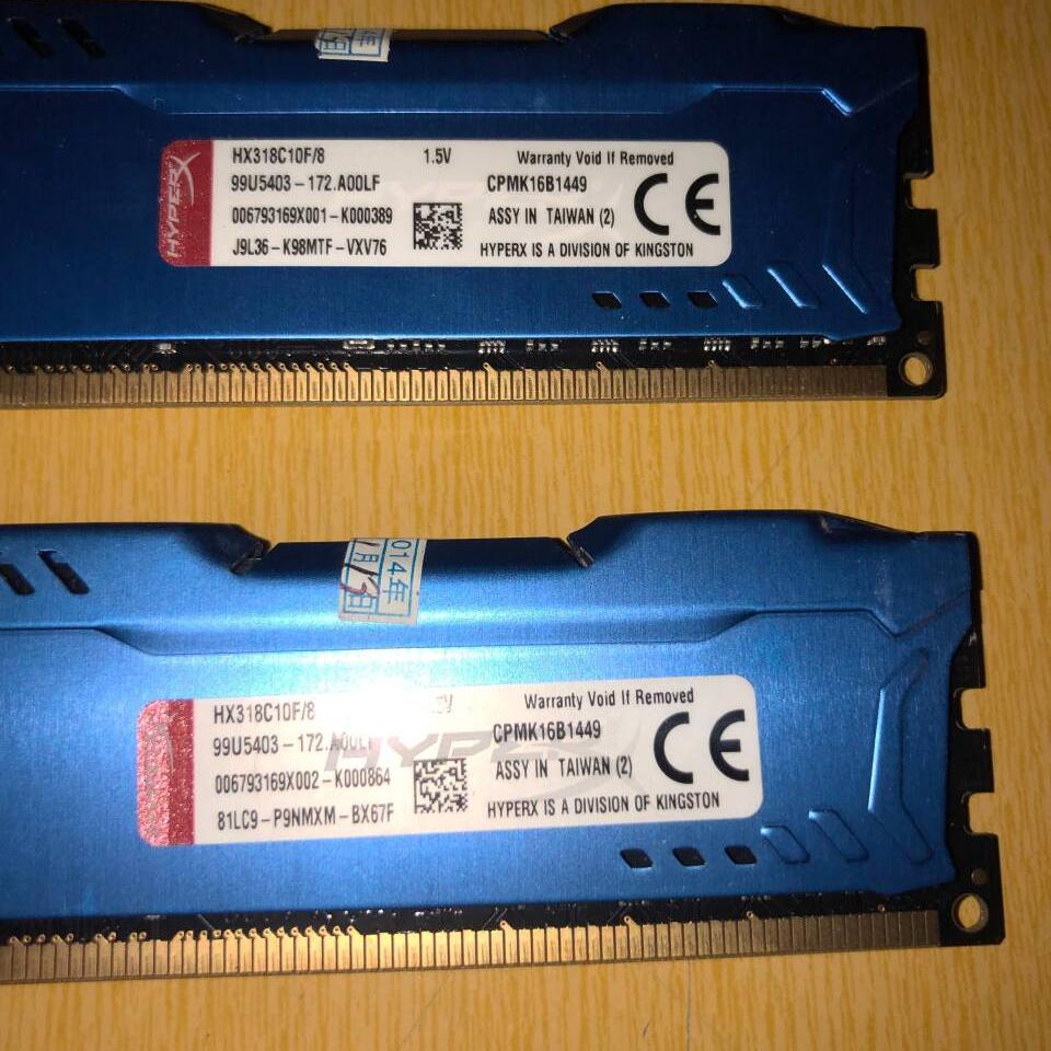 ●GeFeng●金士顿骇客神条FURY 8GB DDR3 1866 HX318C10F/8内存