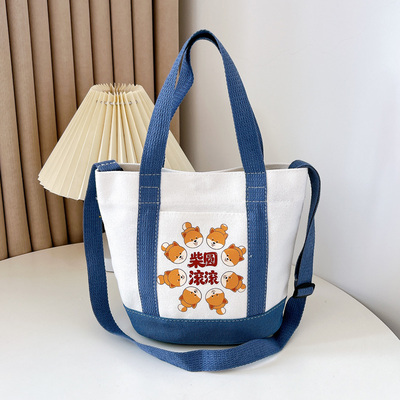 2025新款小众设计感单肩包百搭学生女包手提包斜挎小包帆布袋定制