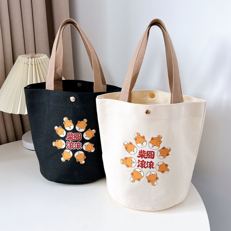 帆布包女包百搭学生便携上班手拎便当包手提袋子帆布袋定制印logo