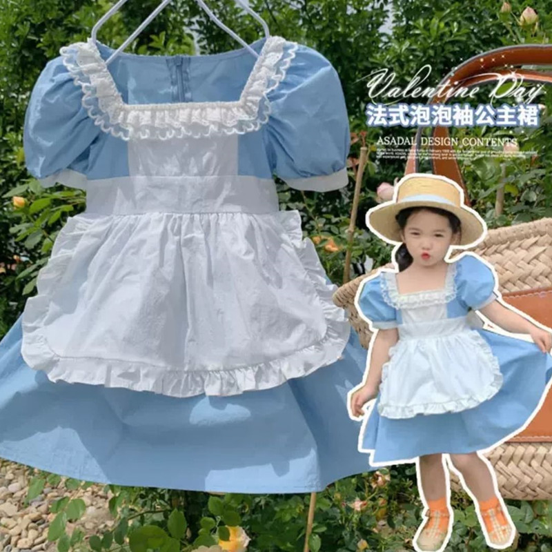 公主泡泡袖宫廷风宝宝法式假两件