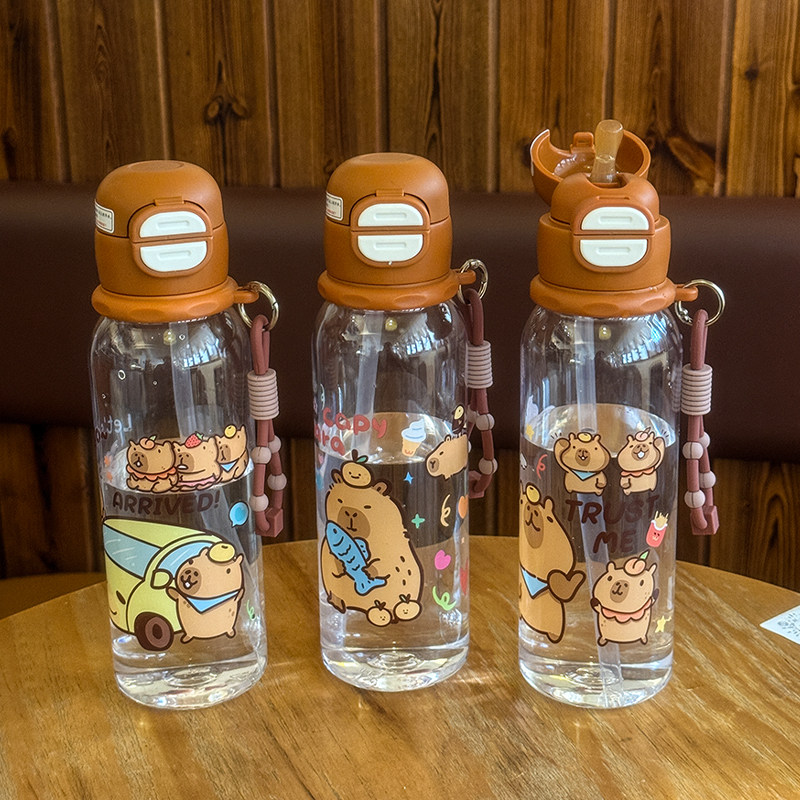 夏季女生高颜值塑料杯大容量学生便捷冰淇淋吸管杯子可爱户外水杯