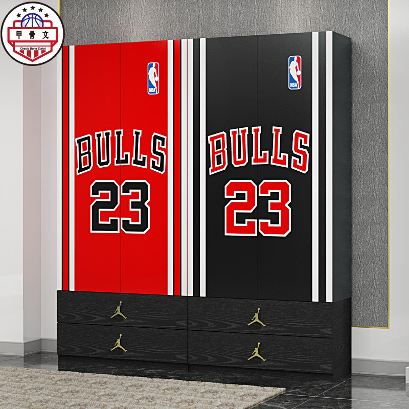 超大容量鞋柜NBA飞人科比球鞋收纳柜美式潮流储物柜实木环保材质