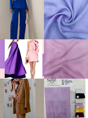 醋酸布高级斜纹面料知绫纺织套装