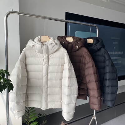 鹅绒！冬季男排骨加厚保暖羽绒服90绒连帽外套潮流百搭宽松上衣潮