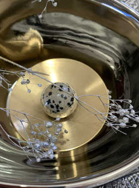 创意装饰大理石金色纯黄铜玄关北欧简约客厅样板房样板间摆台软装