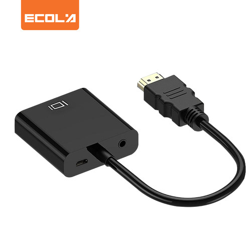宜客莱（ECOLA）CB3-HVGA HDMI转VGA转换器高清1080P带音频和供电