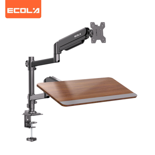 宜客莱(ECOLA)F43PBK 黑色显示器支架双屏+键盘托架