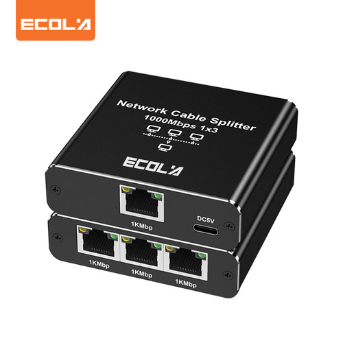 宜客莱（ECOLA）CB3-RR3 RJ45网络分配器一分三 千兆