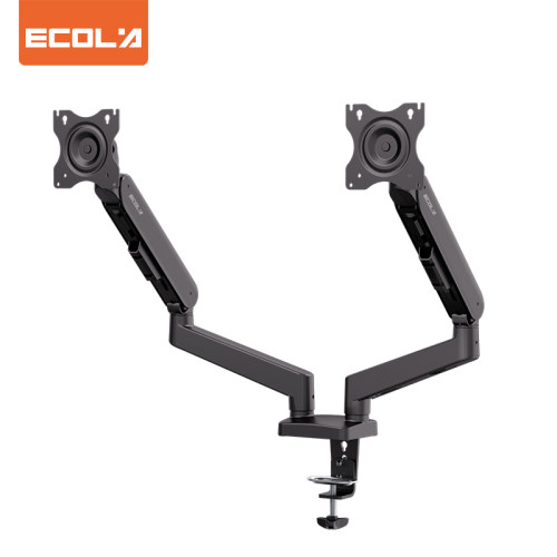宜客莱（ECOLA)F92BK 黑色 铝合金显示器支架双臂