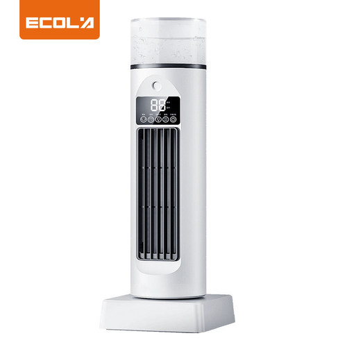 宜客莱（ECOLA）FN7 白色 无叶加湿喷雾塔式桌面风扇带LED七彩氛围灯/摇头/定时/遥控