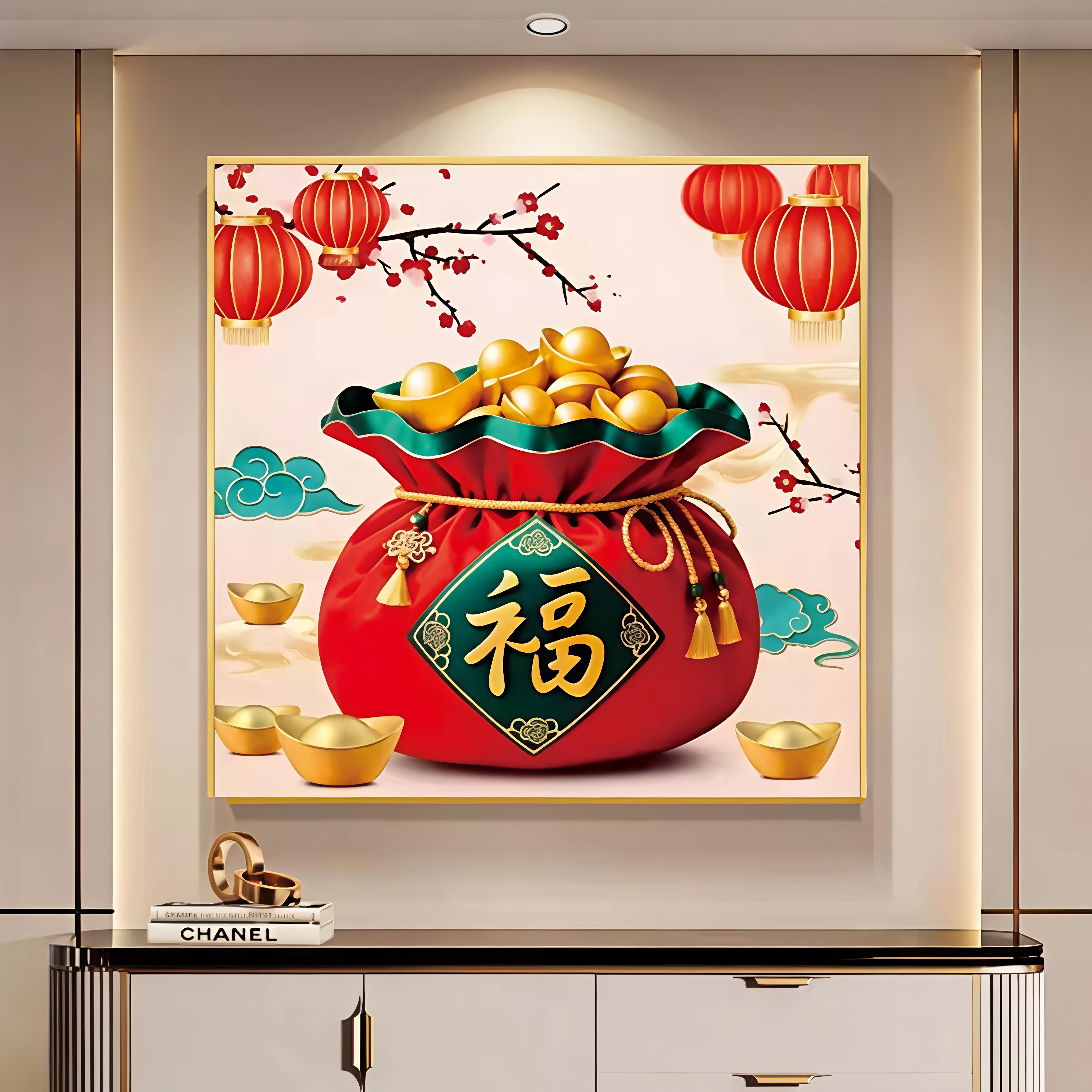 十字绣代代福2026新款客厅公司店铺针线满绣寓意好中国风材料包