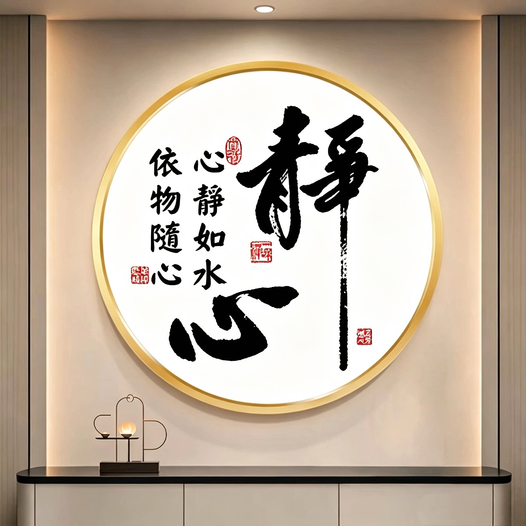 静心十字绣2026新款手工线绣客厅卧室书房高级圆画