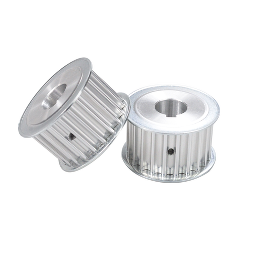 8M铝合金同步轮8M40齿/T 槽宽22/27/32内孔12-30mmAF型两面平带轮