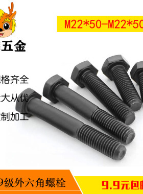 10.9级高强度外六角螺栓M22*50*60*70*80*90*100*150*120*130*200