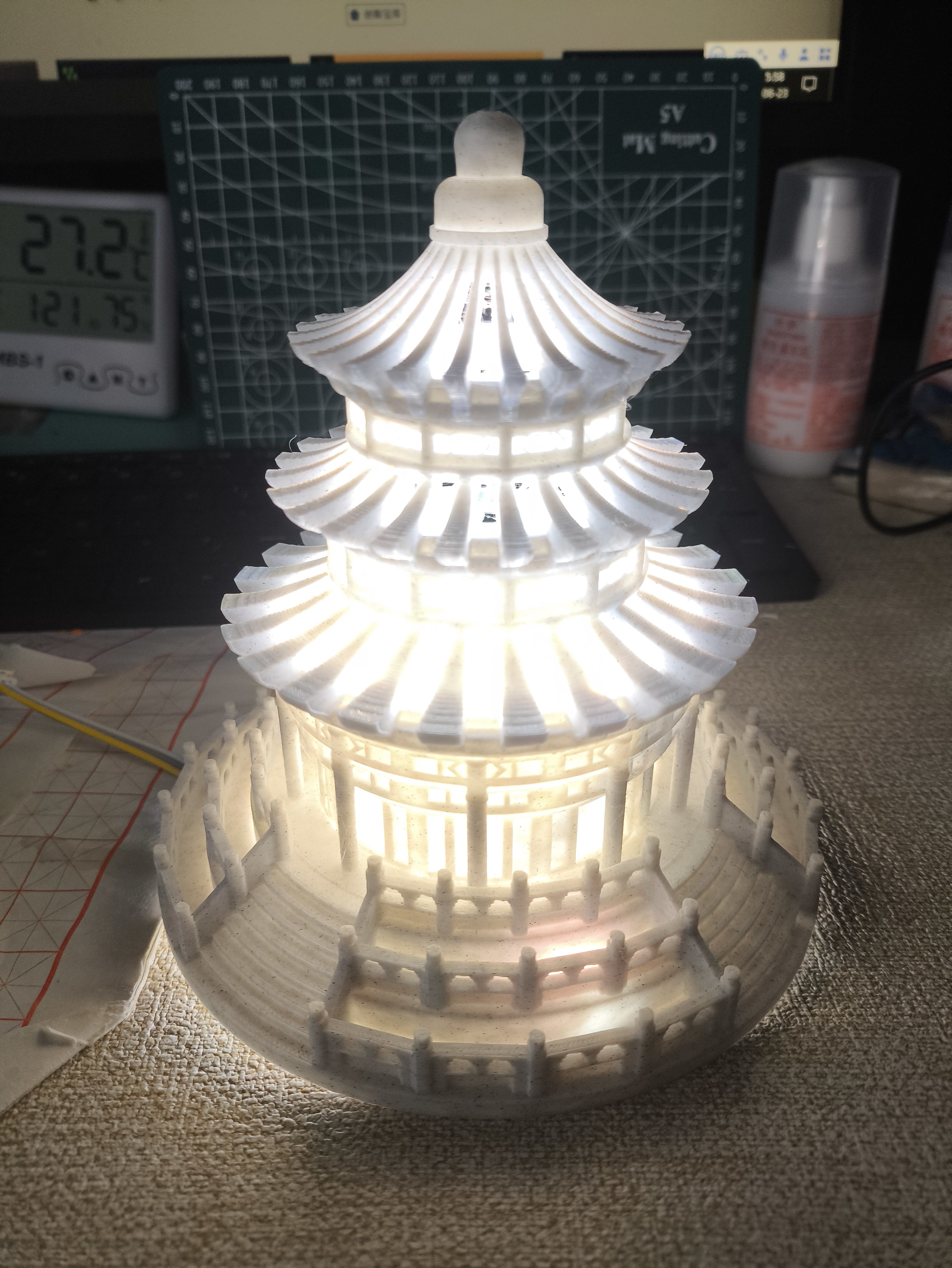 宫殿天坛灯罩，3d打印代加工，来图定制打印