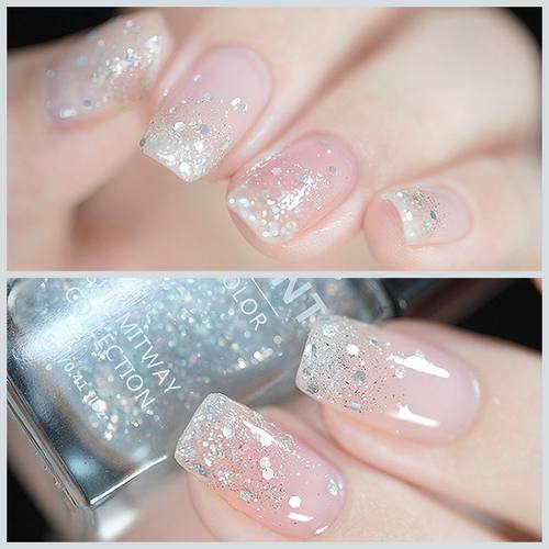 透明公主梦幻碎钻指甲油免烤微胶