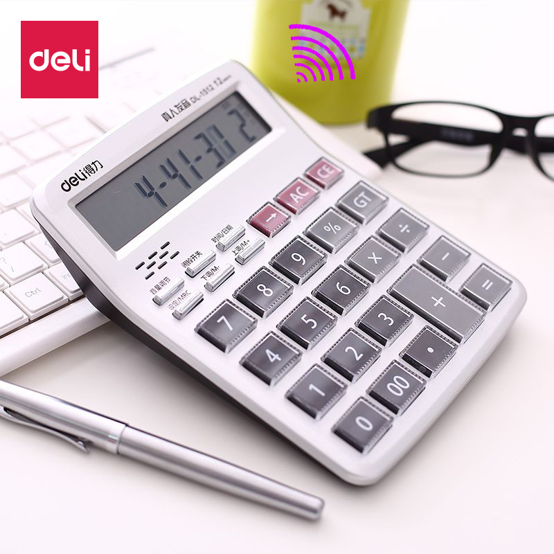 得力1511-1512语音计算器 办公学生用12位数水晶大按键计算器包邮在类目 电子词典/电纸书/文化用品, 计算器中 - 来自Buy2taobao.com提供专业的淘宝代购服务