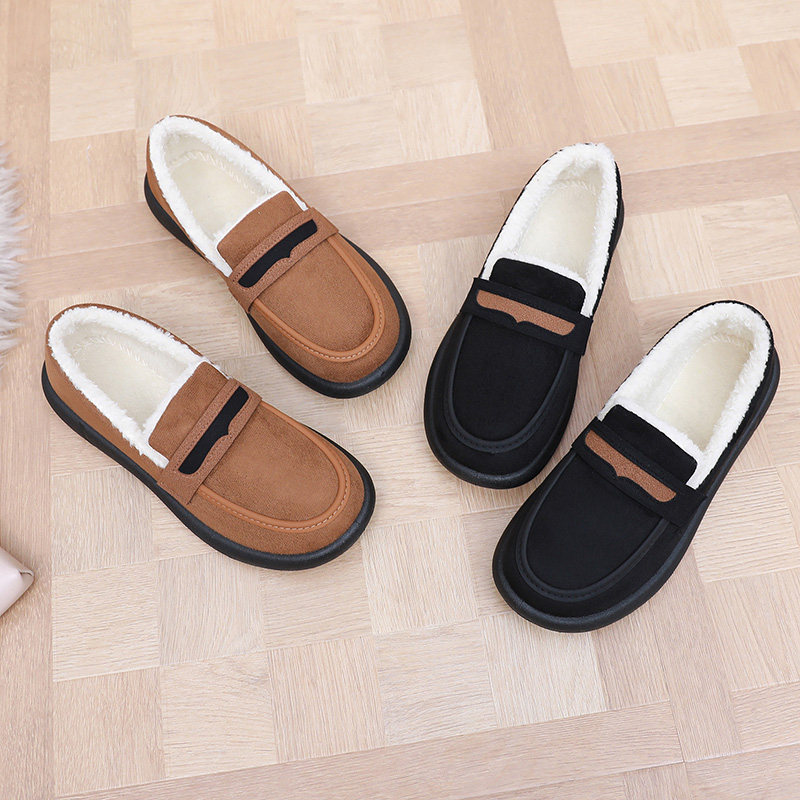 冬季新款加绒保暖豆豆鞋厚底高帮女棉鞋软底防滑雪地靴休闲女棉鞋,女鞋,时尚雪地靴,淘宝优惠券,粉丝福利购,淘宝优惠卷