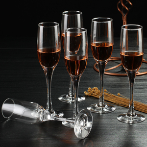 包邮批发笛形香槟杯 婚庆杯高脚杯无铅玻璃杯 红酒杯威士忌杯活动
