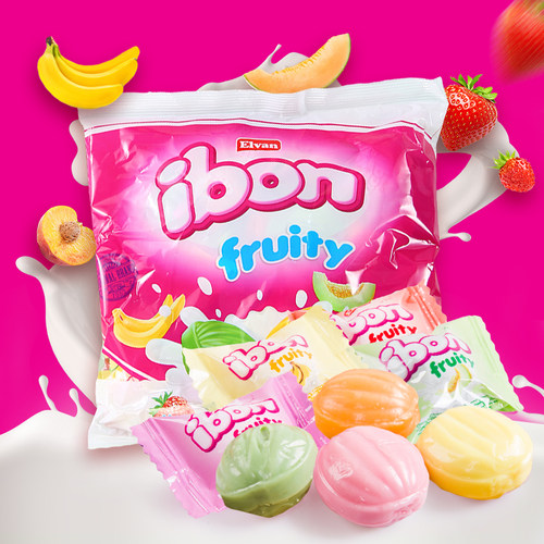 土耳其ibon果味牛奶味夹心硬糖