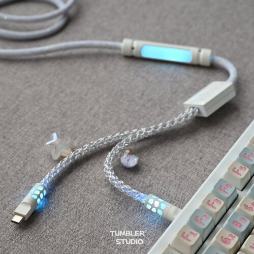 Tumbler studio银星一拖二航插线一出二键盘线磁轴键盘线8K键盘线