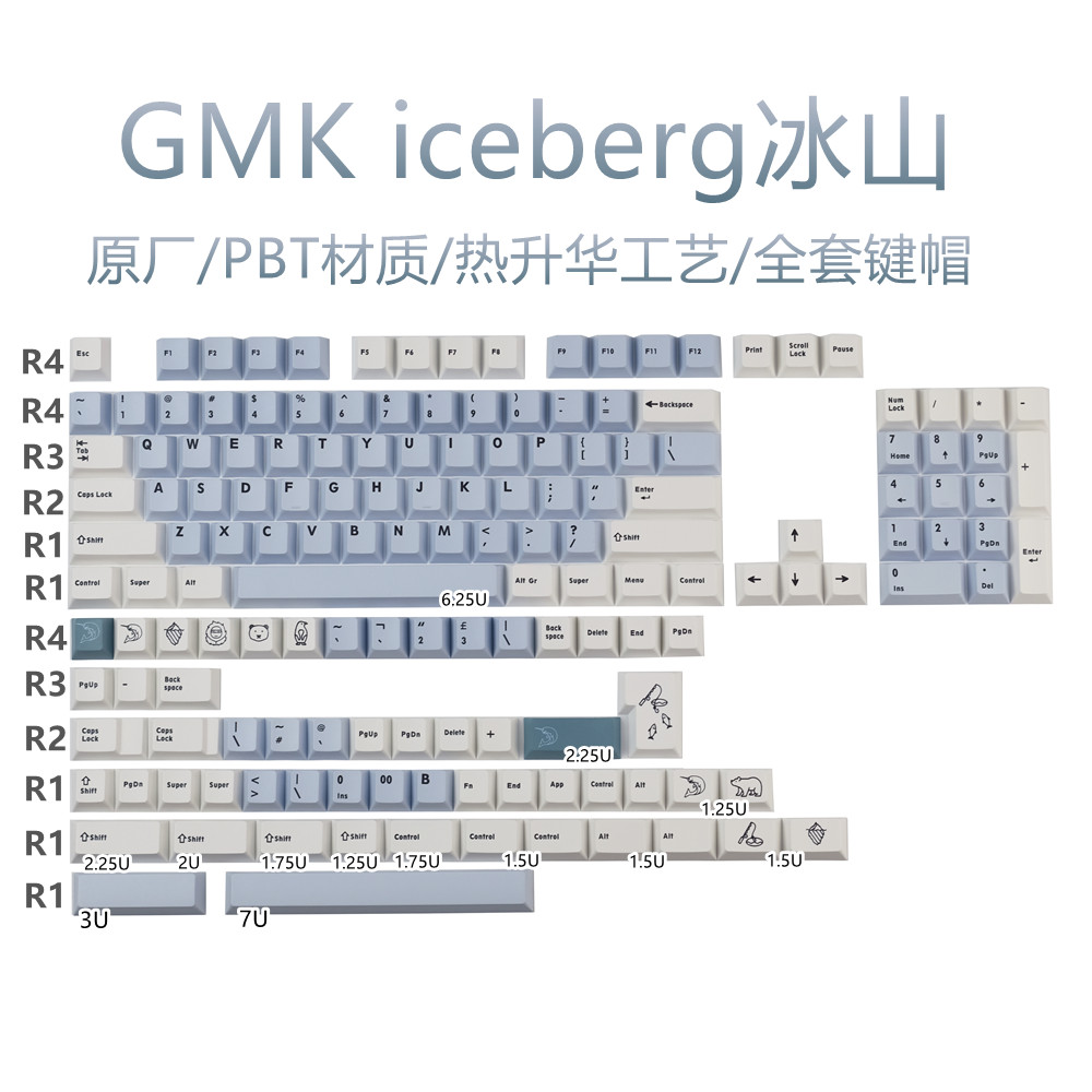 GMKiceberg冰山机械键盘用按键