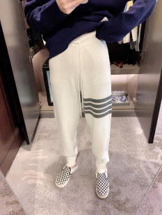子韩版 羊毛tb裤 潮牌华夫格宽筒裤 运动裤 菠萝裤 男女哈伦裤 2021新款