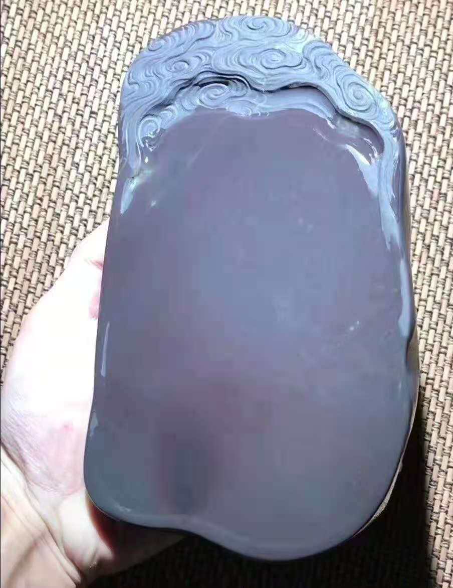 端砚 坑仔 随形砚  天青