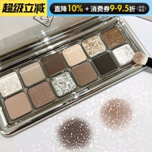 韩国3CE眼影盘水泥盘12色raw nuetrals大地橘棕芋泥盘smoother